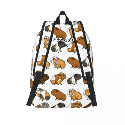 Kawaii Guinea Pig Print Backpack – Cute Animal School & Everyday Bag | 2 Sizes