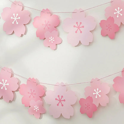 Kawaii Cherry Blossom Party Decoration – Paper Sakura Party Decor | Light Pink & Dark Pink | Kawaii Party Supplies