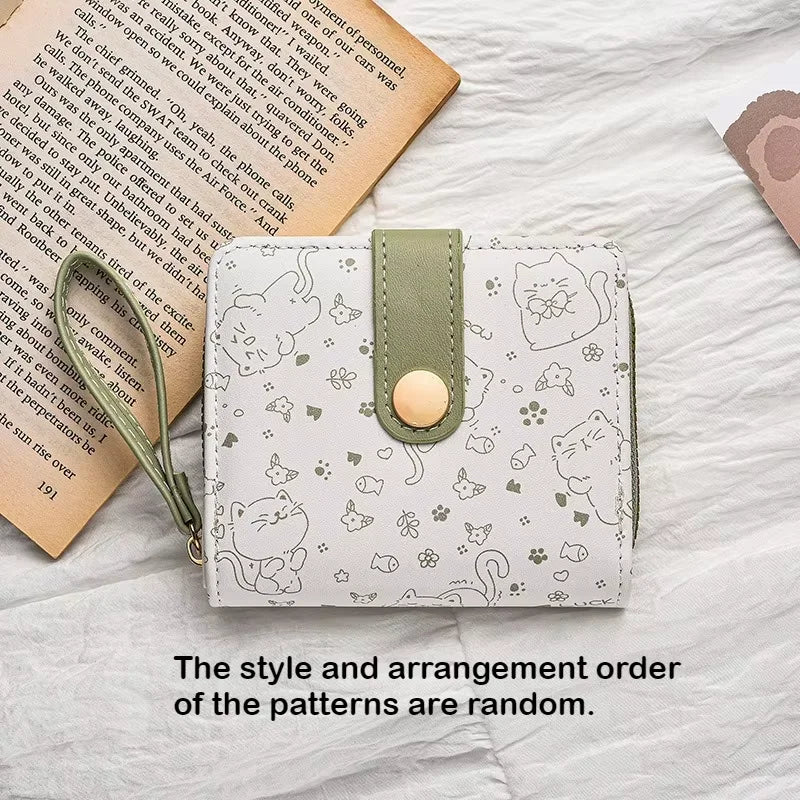 Kawaii Cat Print Wristlet