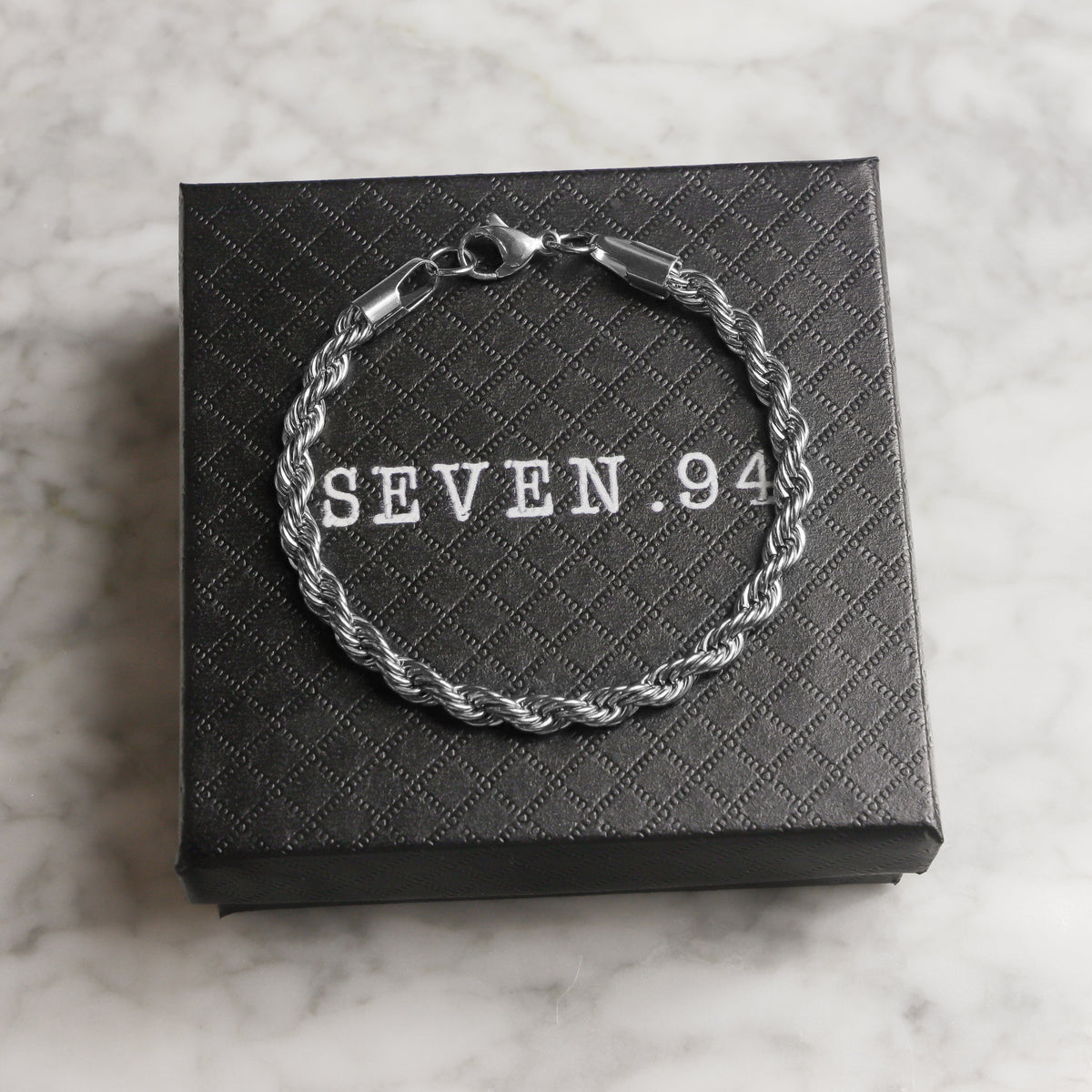5 mm Rope Chain Bracelet | 316L Stainless Steel, 19 cm