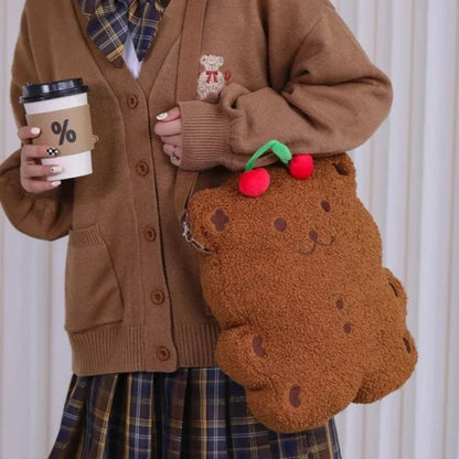 Kawaii Bear & Cherry Laptop Sleeve – Cute Tablet Case | 11, 13 & 13.3 Inch Sizes