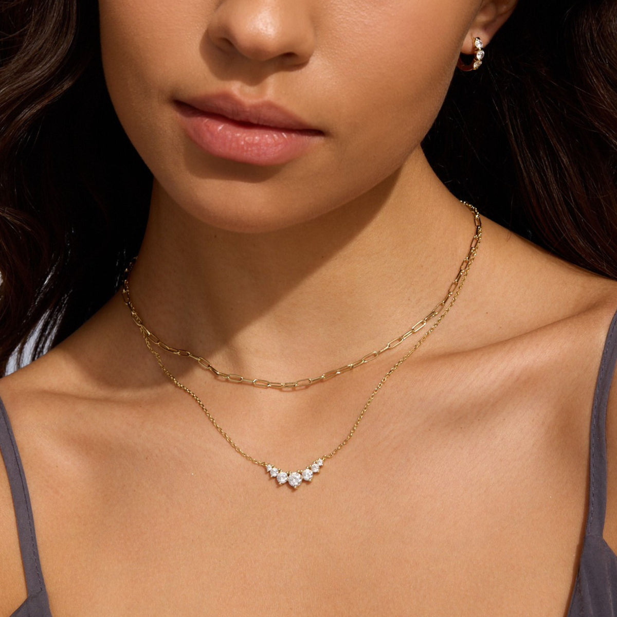 Cluster Diamond Necklace
