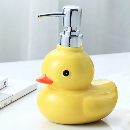 Kawaii Ceramic Duck Soap Dispenser – Cute Bathroom Accessory | 250ml & 450ml
