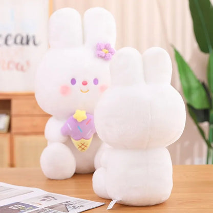 Kawaii Ice Cream Bunny Plushie – Cute 25cm Dessert-Themed Stuffed Animal