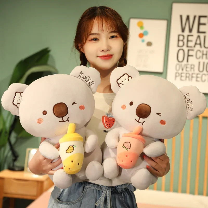 Kawaii Koala Boba Tea Plushie – Cute Soft Drink-Themed Stuffed Animal | 3 Sizes