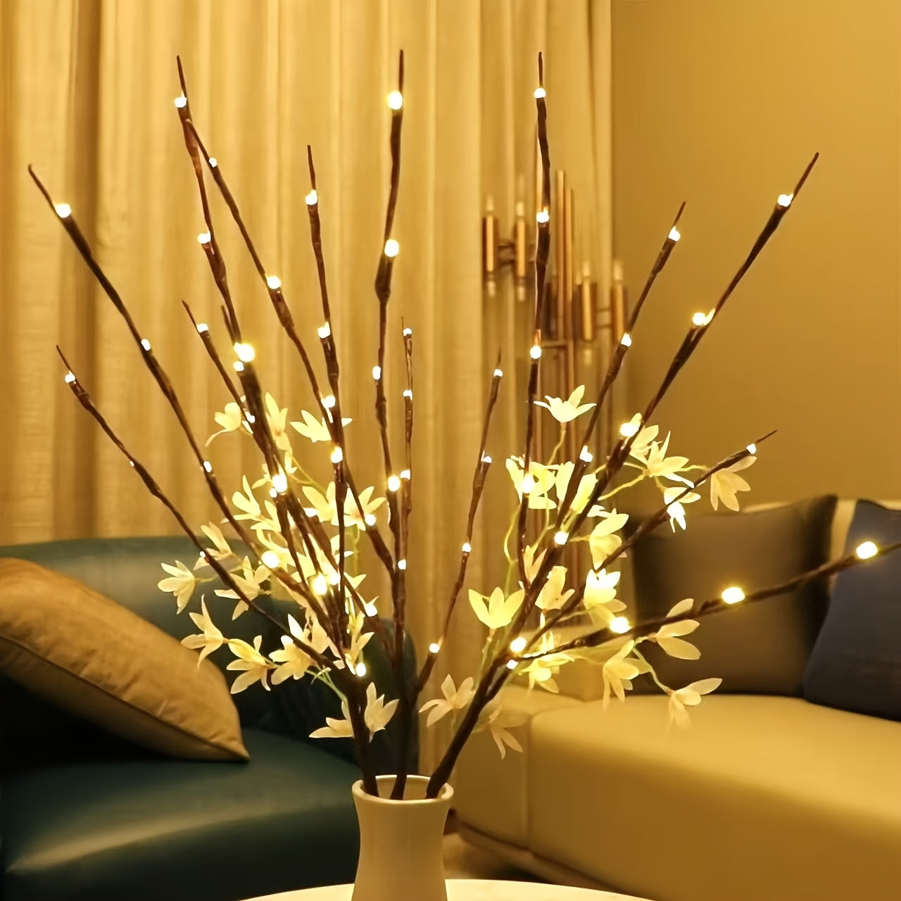 Artificial Tree Branch LED Lights — Set of 2 | Vase Filler Decorative Lights