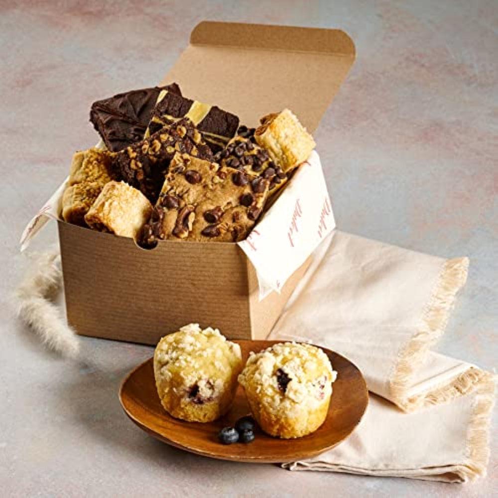 Classic Pastry Dessert Kraft Box with assorted brownies and cookies in kraft tray