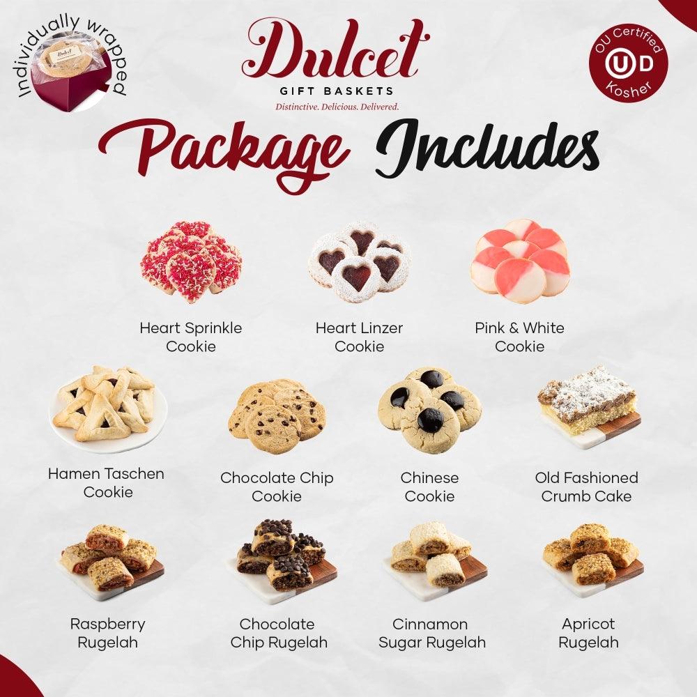 Dulcet Geschenkpackung: Heart Sprinkle, Heart Linzer, Pink & White Cookie