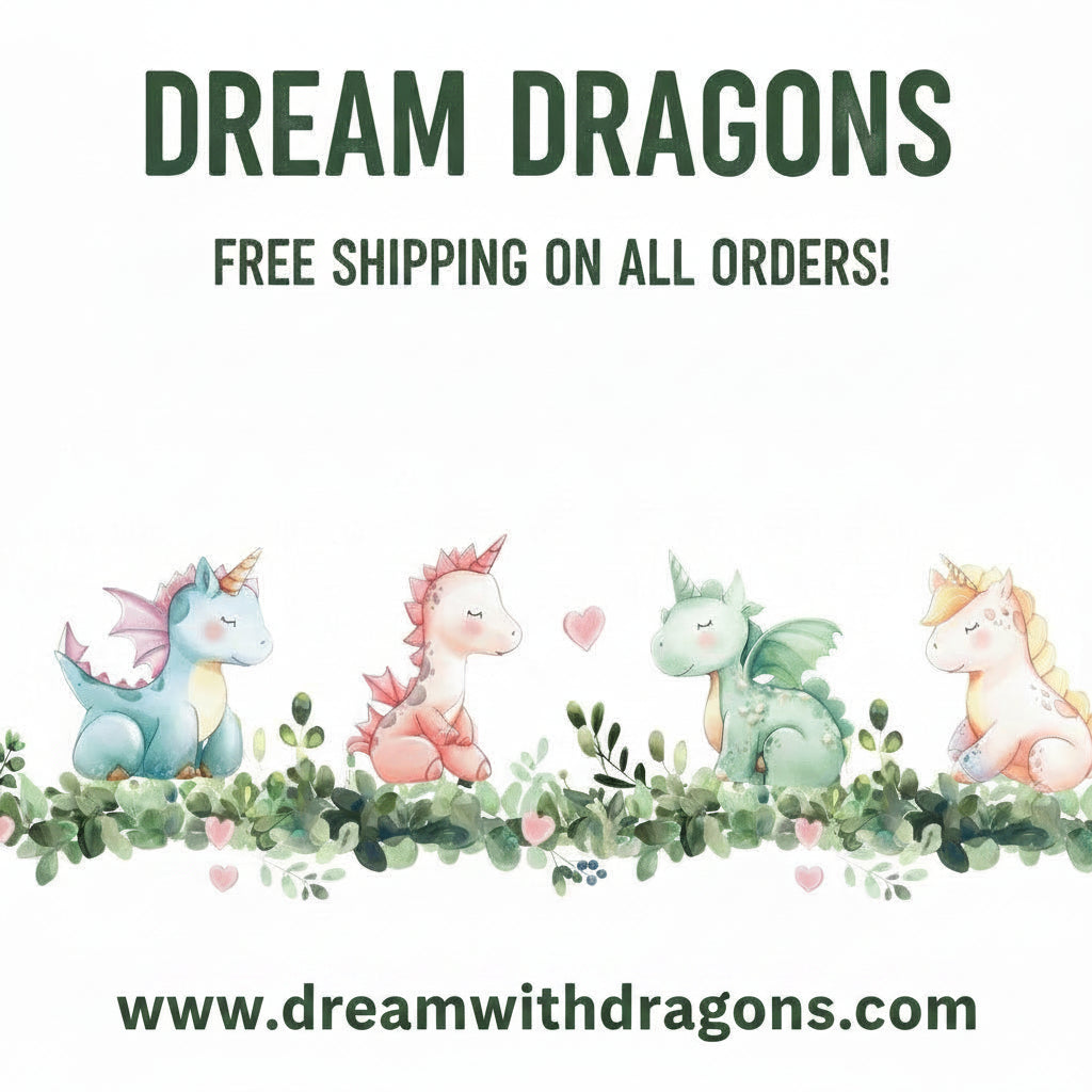 Illustrated throw blanket with pastel unicorns in a forest border with hearts and leaves
