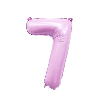 Pastel Lilac Pink Number Balloon | 32" Giant Foil | Numbers 0-9