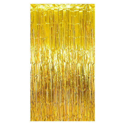 Gold Metallic Fringe Curtain