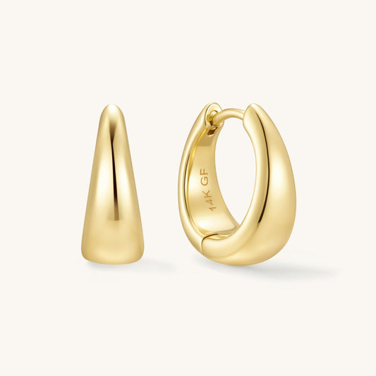 Gold Filled Teardrop Hoops