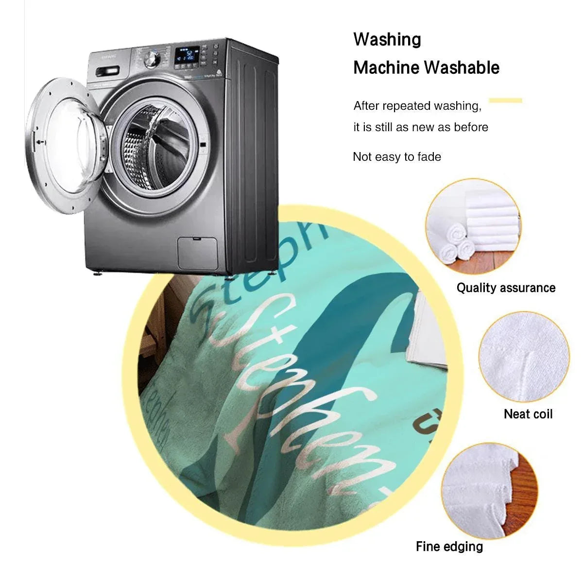 Your Letter & Name, Personalized Name Blanket, Soft Flannel Fleece Throw, Mint Green Navy - Dream Dragons