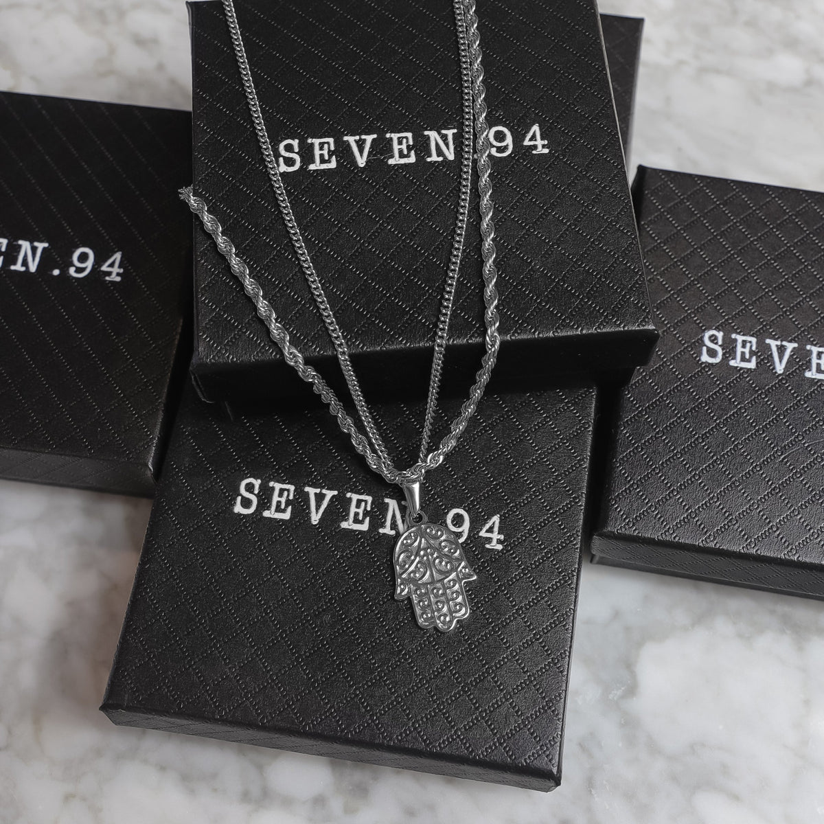 Hamsa Pendant Set