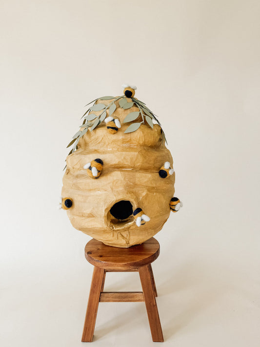 🐝 Honey Beehive Piñata – Handmade 24” Bee Party Decoration & Candy Holder