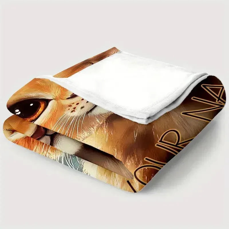 Personalized Baby Lion King Blanket: Soft Flannel Throw, Custom Name Gift - Dream Dragons