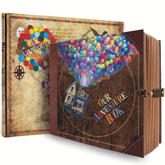 Our Adventure Book: Scrapbook Photo Album, Vintage Travel Theme, Keepsake Diary, Image Memory Journal - Dream Dragons