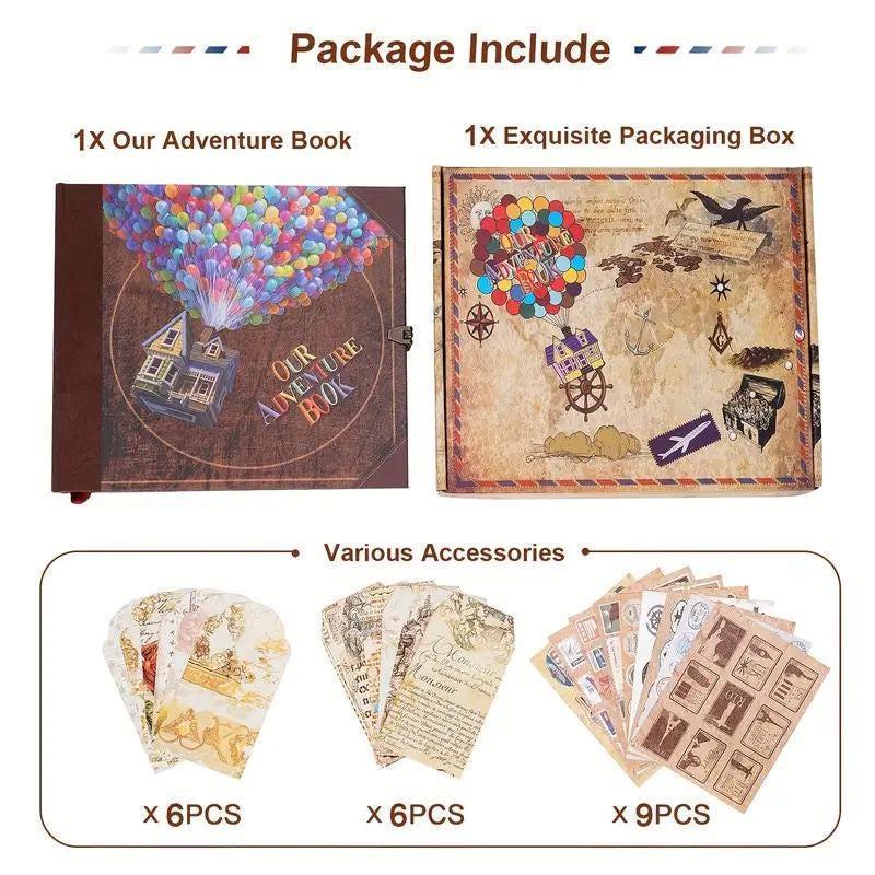 Our Adventure Book: Scrapbook Photo Album, Vintage Travel Theme, Keepsake Diary, Image Memory Journal - Dream Dragons