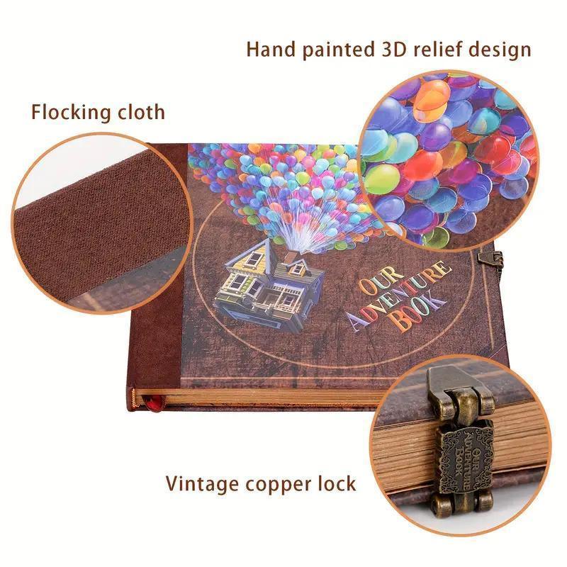 Our Adventure Book: Scrapbook Photo Album, Vintage Travel Theme, Keepsake Diary, Image Memory Journal - Dream Dragons