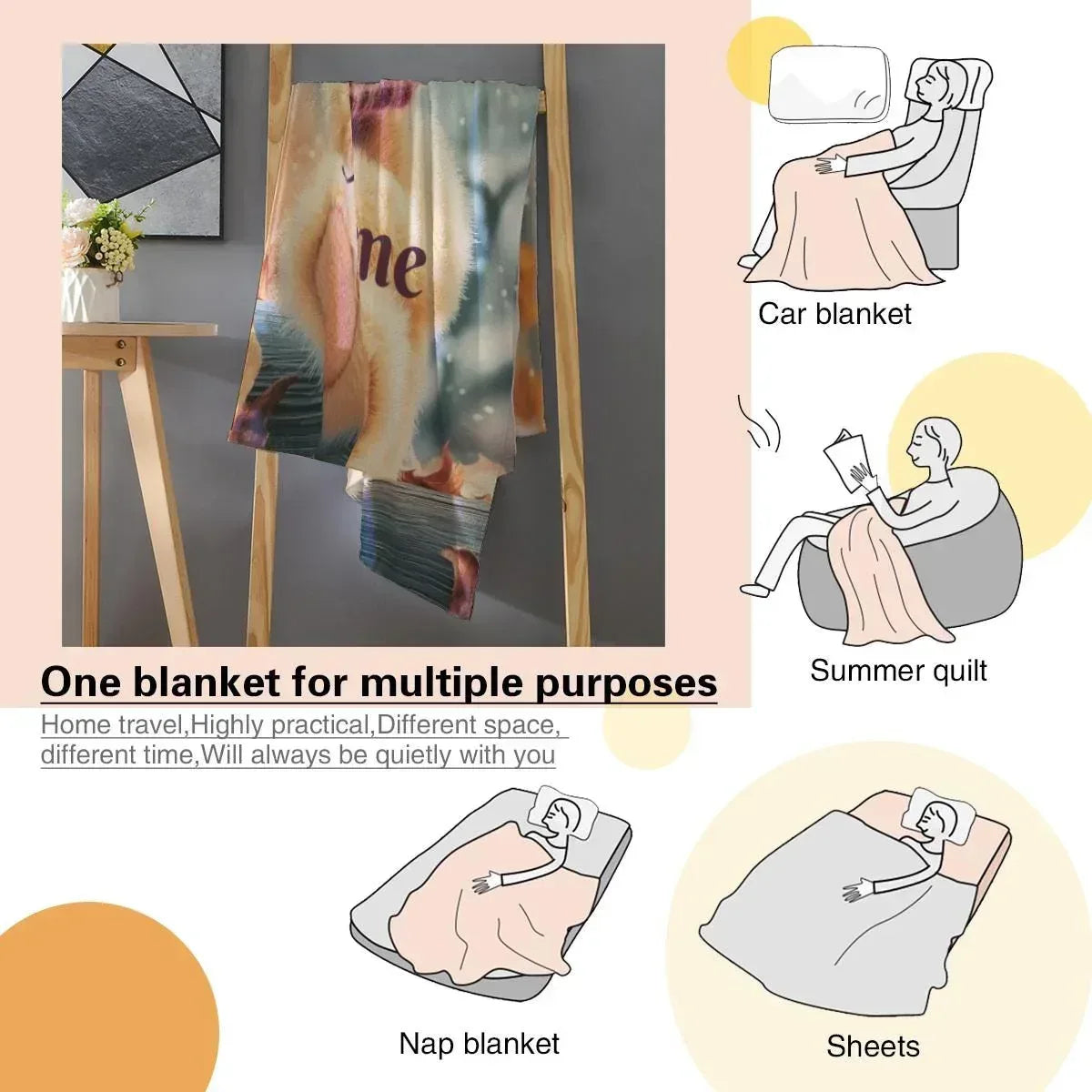 Personalized Snow Teddy Bear Plush Blanket: Flannel Fleece Snuggle Throw, Super Soft Name Gift - Dream Dragons