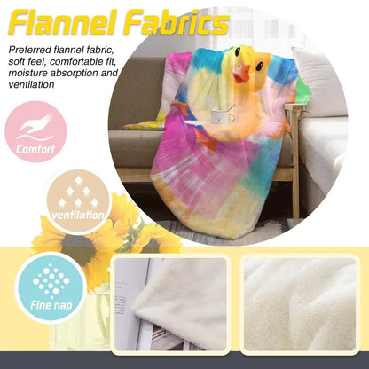 Personalized Baby Duck Blanket: Soft Microfiber, Colorful Duckling Chick Farm, Super Soft Name Gift - Dream Dragons