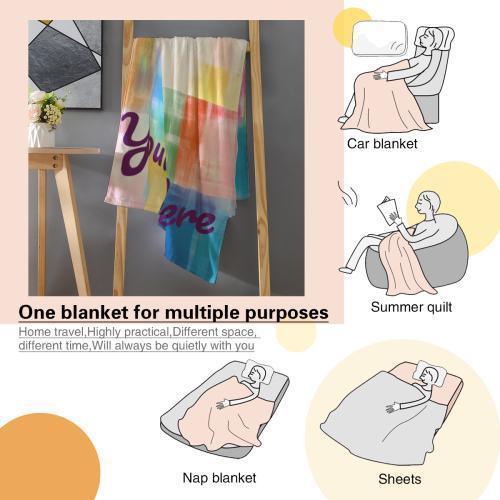 Personalized White Bunny Blanket: Rainbow Patchwork Microfiber Throw, Rabbit, Super Soft Name Gift - Dream Dragons