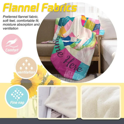 Personalized Unicorn Blanket: Custom Flannel Fleece, Super Soft Name Gift - Dream Dragons