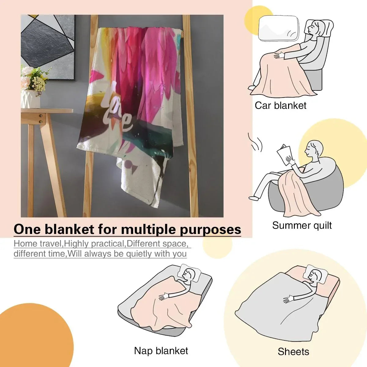 Personalized Pink Owl Bird Blanket: Flannel Fleece Throw, Super Soft Bedding Sofa Name Gift - Dream Dragons