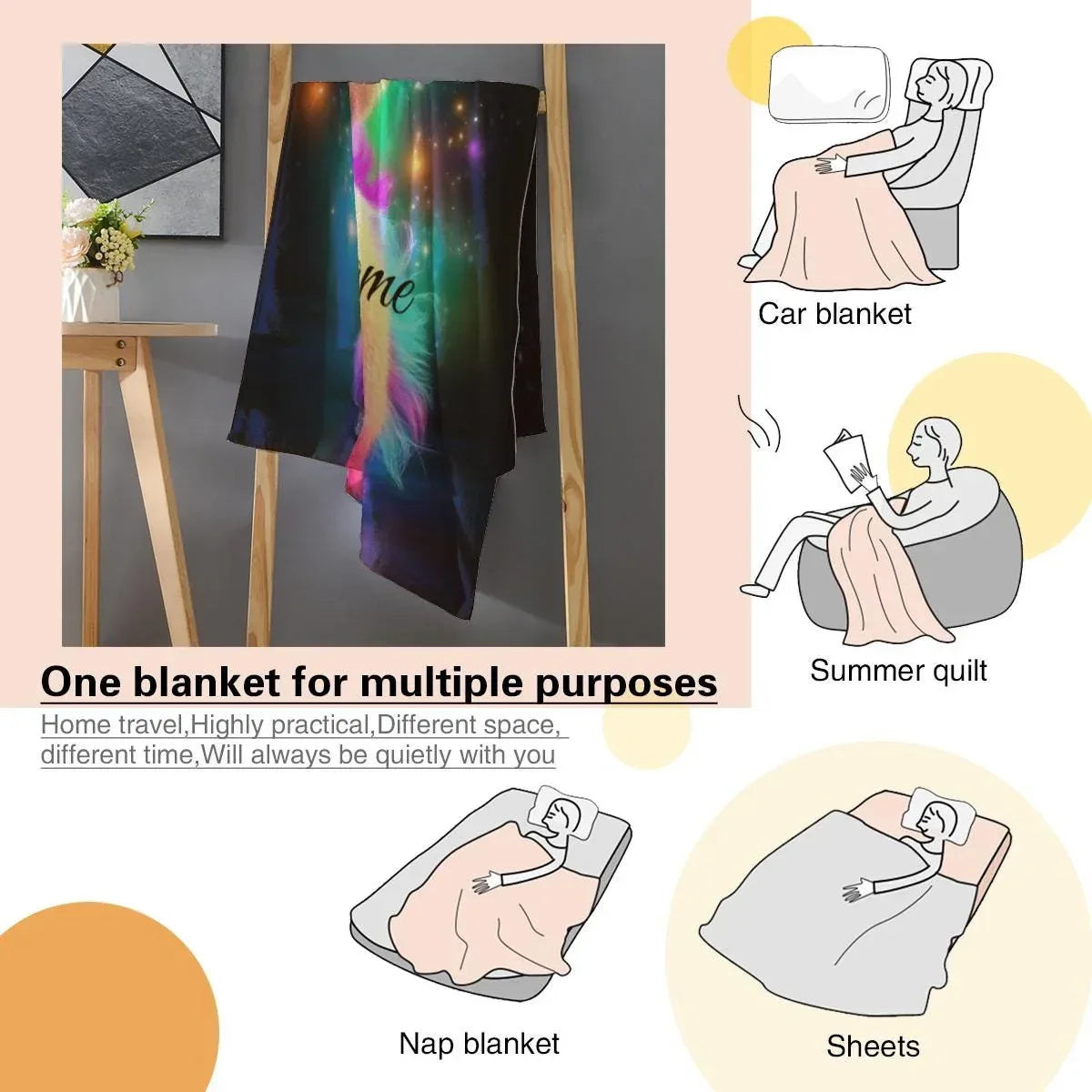 Personalized Cosmic Unicorn Blanket: Magical Galaxy Flannel Fleece Throw, Super Soft - Dream Dragons