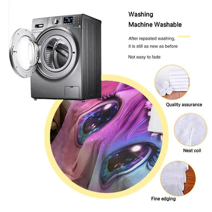 Personalized Unicorn Fleece Blanket: Purple Magical Floral Kids Throw, Super Soft Name Gift - Dream Dragons