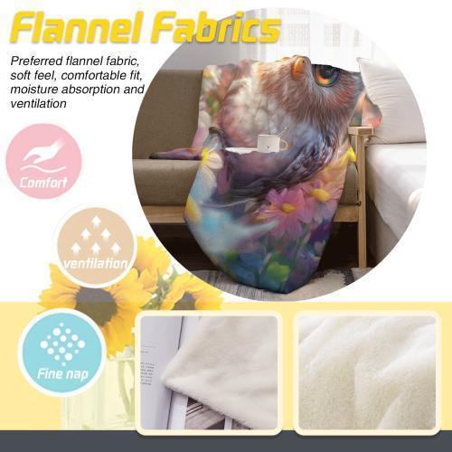 Personalized Baby Owl Fleece Bird Blanket: Magical Nature Gift - Dream Dragons