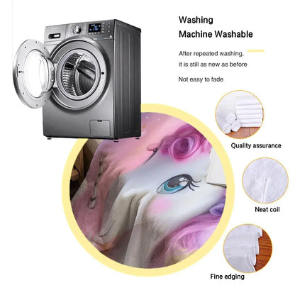 Personalized Hello Kitty Unicorn Blanket: Flannel Fleece Throw, Super Soft Name Gift - Dream Dragons