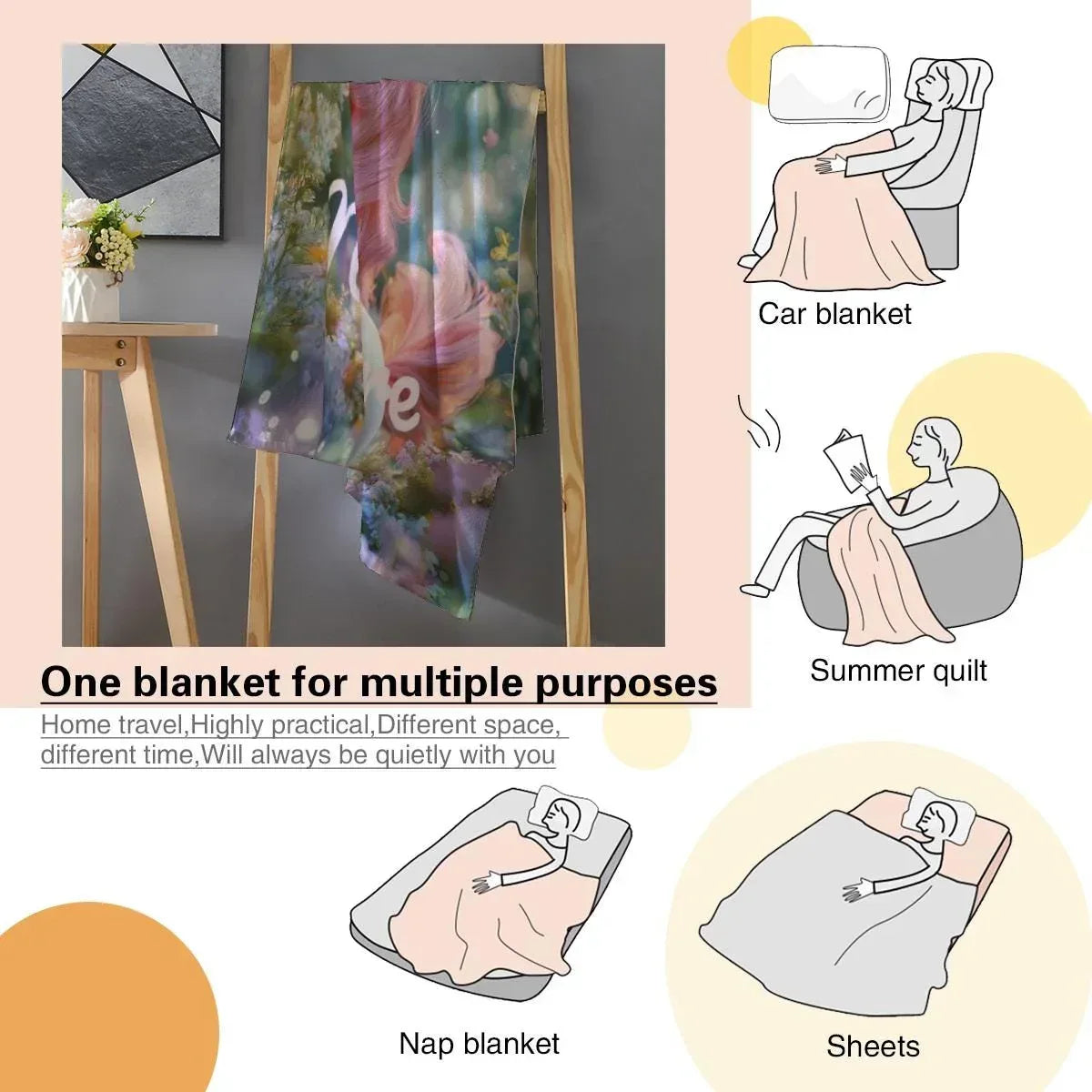 Personalized Unicorn Blanket: Magical Pink Name Gift, Soft Flannel Fleece Throw - Dream Dragons