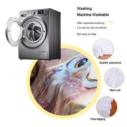 Personalized Owl Blanket: Magical Floral Fleece Throw, Soft Name Gift - Dream Dragons