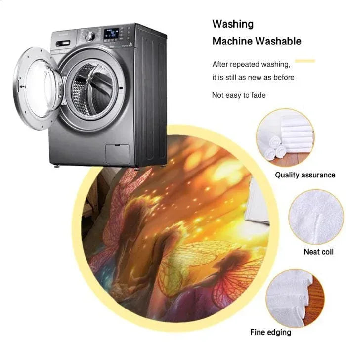 Personalized Fairy Blanket: Enchanted Wonderland Fantasy Throw - Dream Dragons