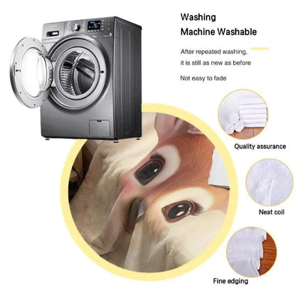 Personalized Forest Deer Blanket: Whimsical Nature Throw - Dream Dragons