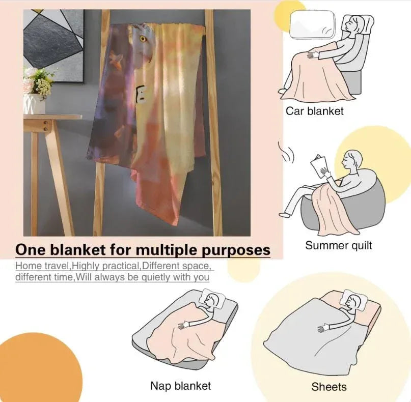 Personalized Wizard Owl Flannel Blanket: Enchanted Castle Fleece Throw, Soft Custom Name Gift Bird - Dream Dragons