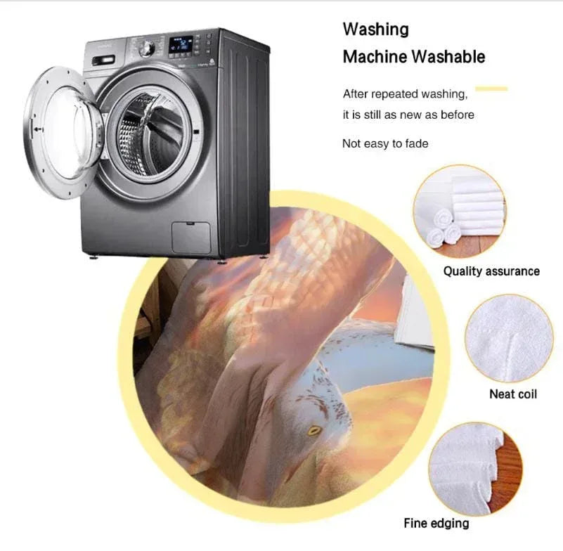 Personalized Wizard Owl Flannel Blanket: Enchanted Castle Fleece Throw, Soft Custom Name Gift Bird - Dream Dragons