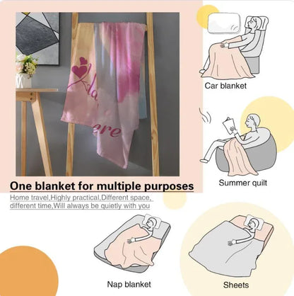 Personalized Unicorn Fleece Blanket: Magical Flannel Fleece Throw, Pink Name Gift - Dream Dragons