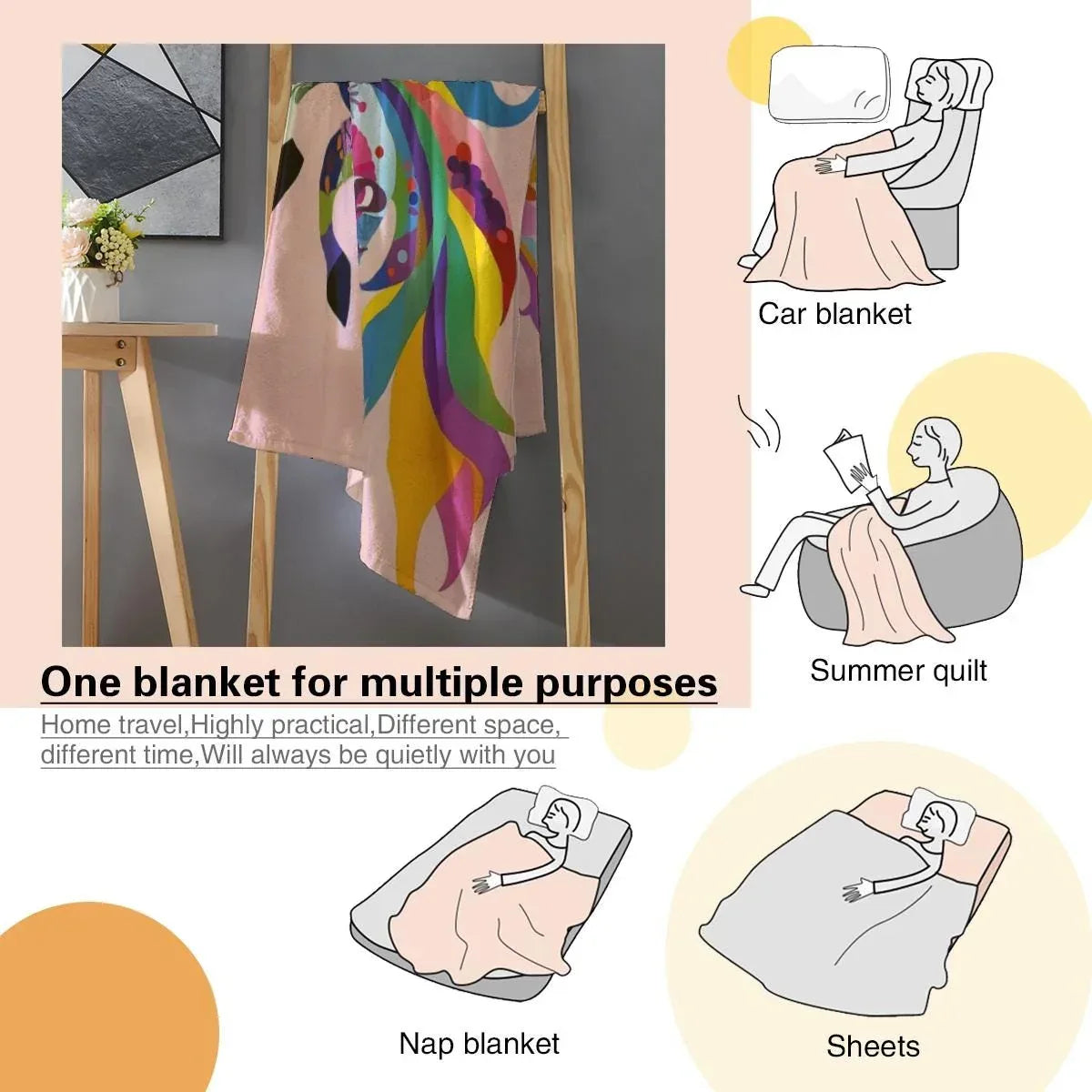 Personalized Unicorn Blanket: Vibrant Fantasy Flannel Fleece Throw, Pink and Super Soft - Dream Dragons