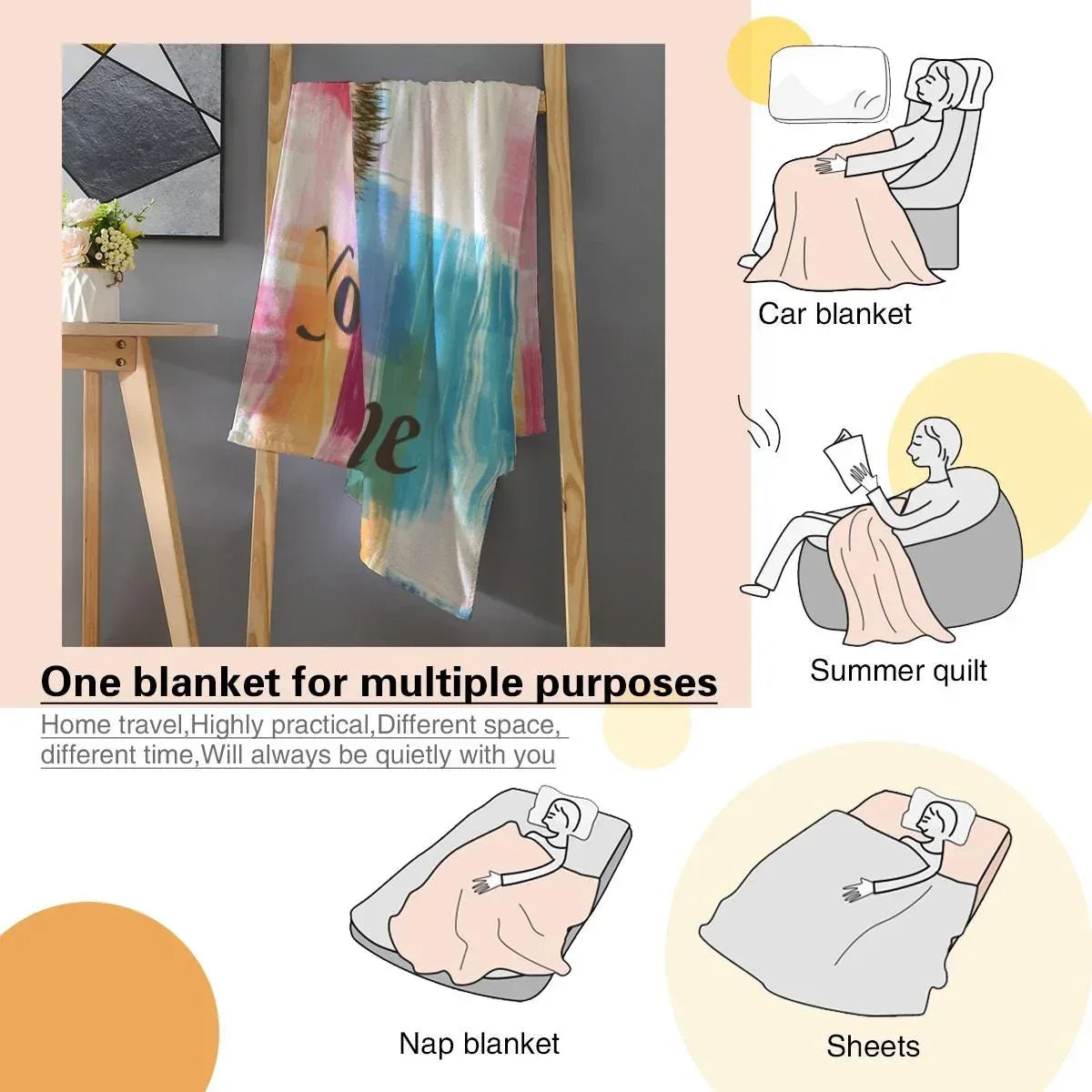 Personalized Hedgehog Blanket: Whimsical Plaid, Cosy Throw, Super Soft Name Gift - Dream Dragons