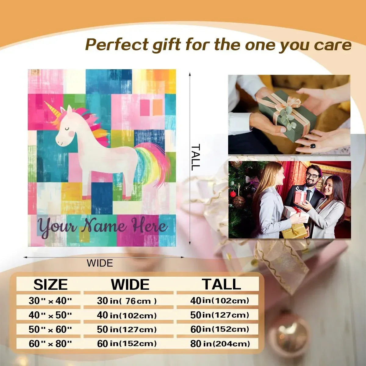 Personalized Unicorn Blanket: Custom Flannel Fleece, Super Soft Name Gift - Dream Dragons