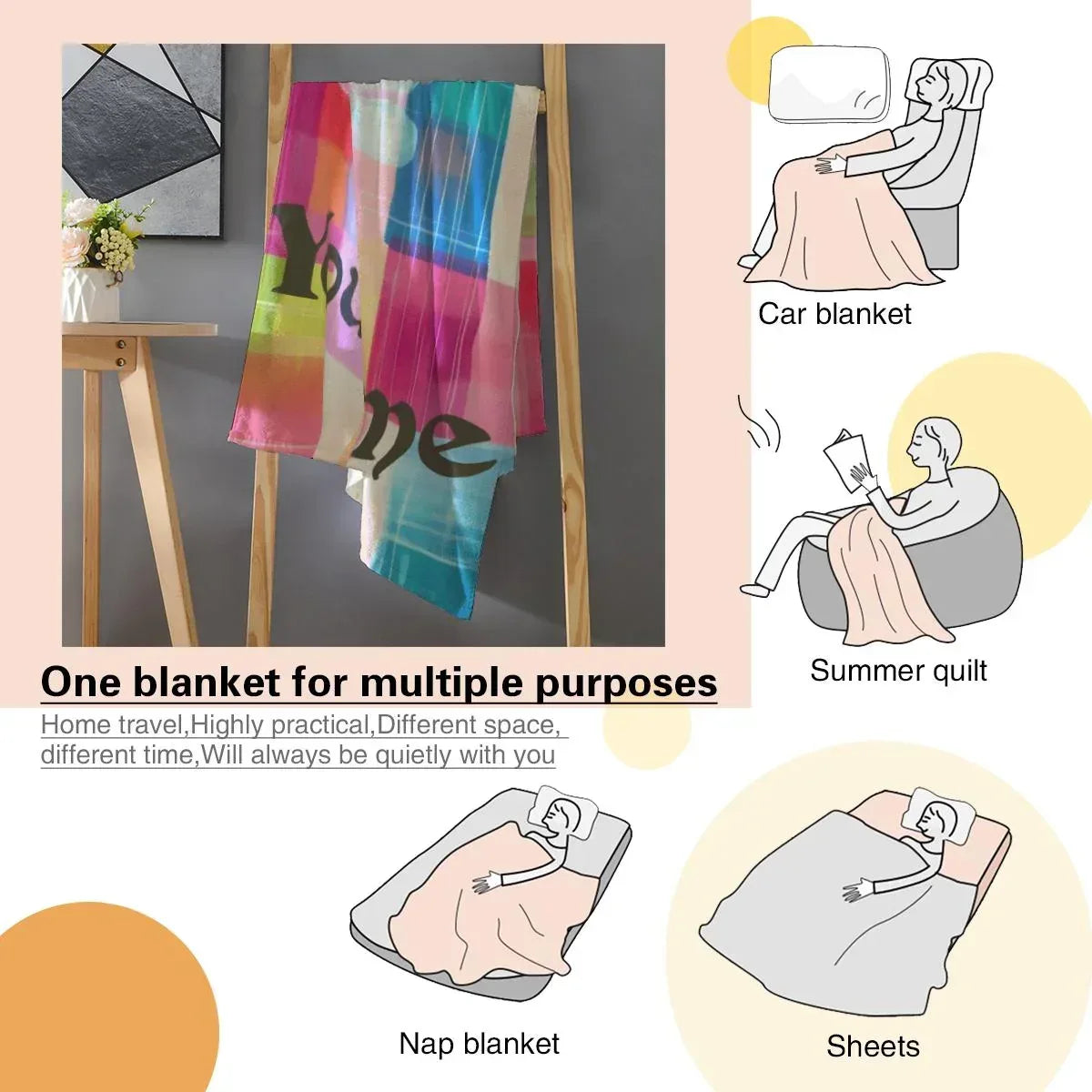 Personalized Bee Blanket: Patchwork Nursery Fleece Throw - Dream Dragons