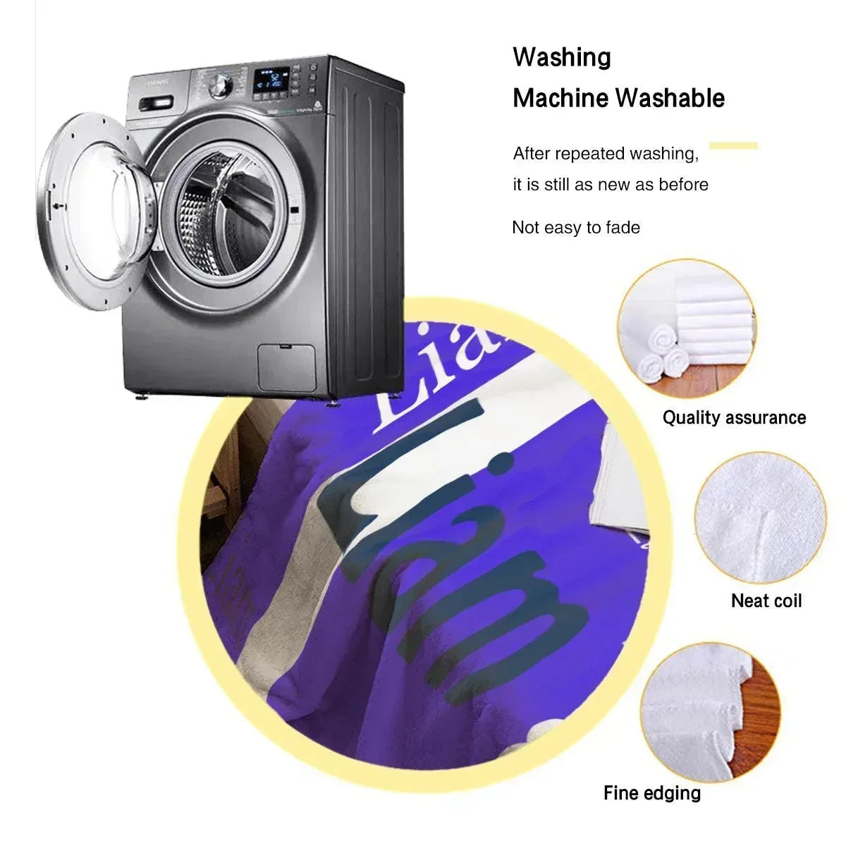 Add your Name & Letter - Personalized Vivid Blue Name Blanket – Custom Flannel Fleece Throw - Dream Dragons