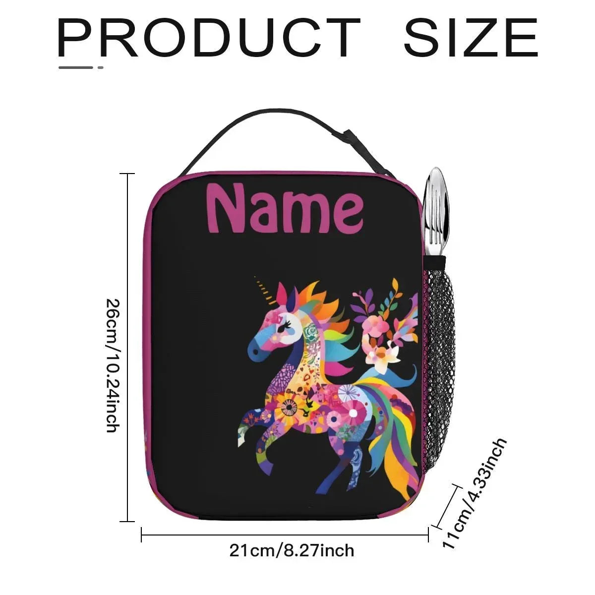 Personalized Kids School Set: Backpack, Lunch Tote & Pen Pouch, Name Gift - Dream Dragons
