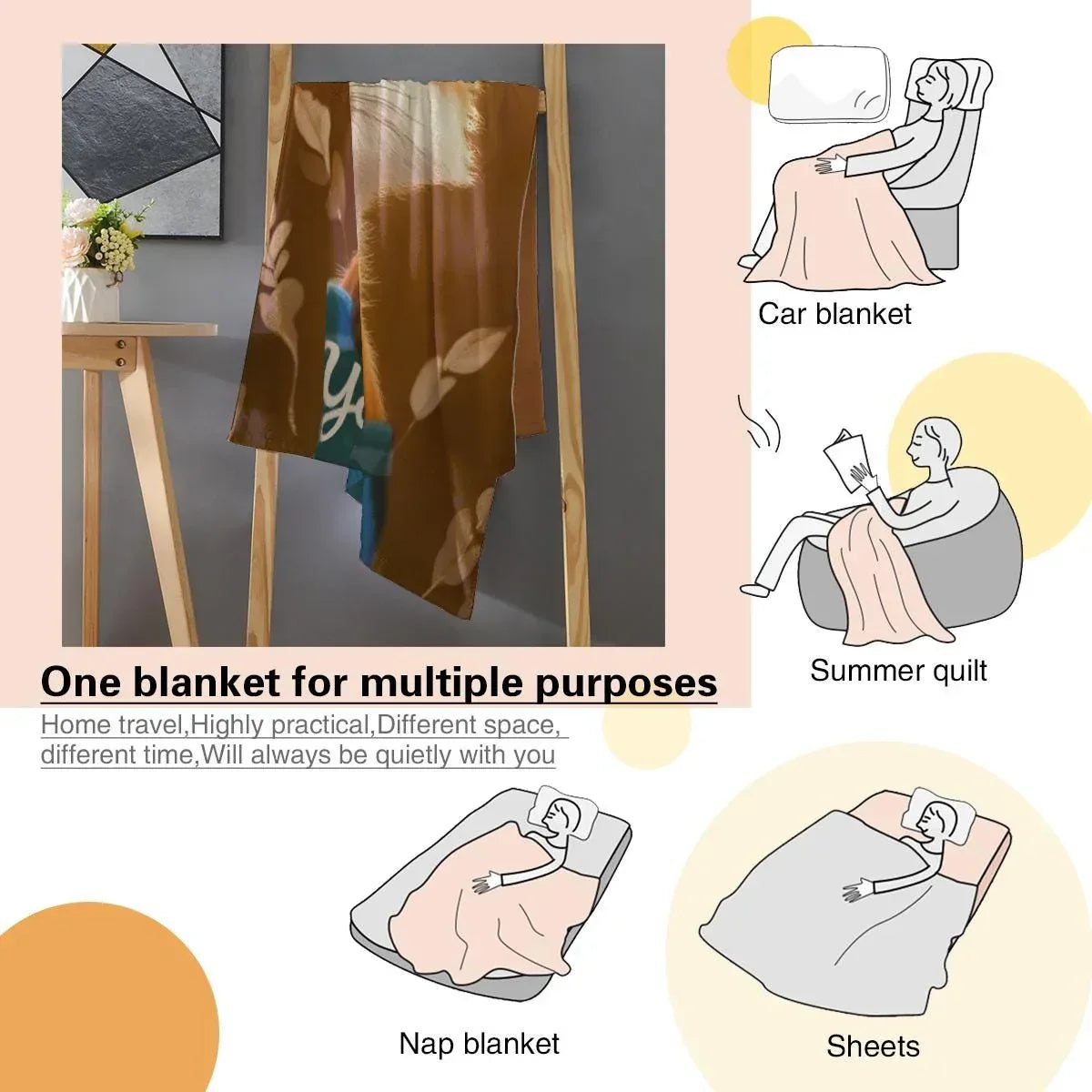 Personalized Fox Blanket: Enchanted Forest Flannel Fleece Throw, Kids Name Gift - Dream Dragons