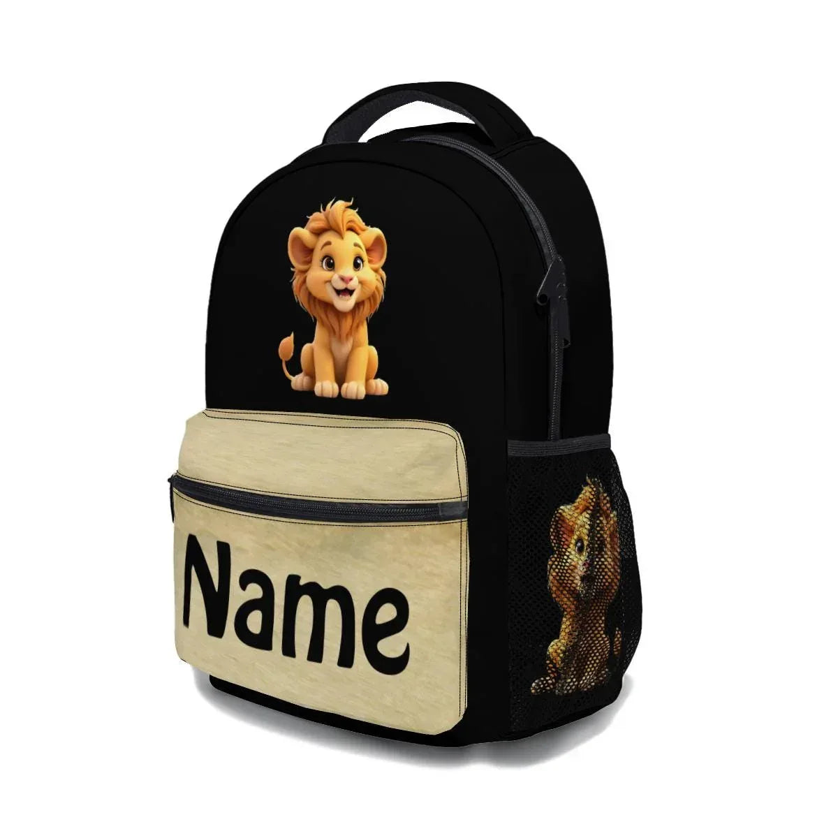 Personalized Lion Kids School Set: Backpack, Lunch Tote & Pen Pouch, Name Gift - Dream Dragons