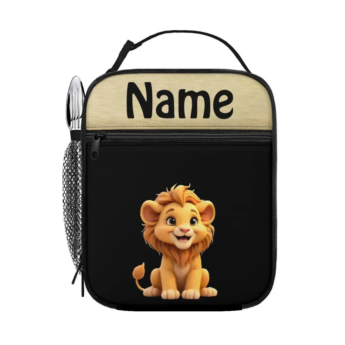 Personalized Lion Kids School Set: Backpack, Lunch Tote & Pen Pouch, Name Gift - Dream Dragons
