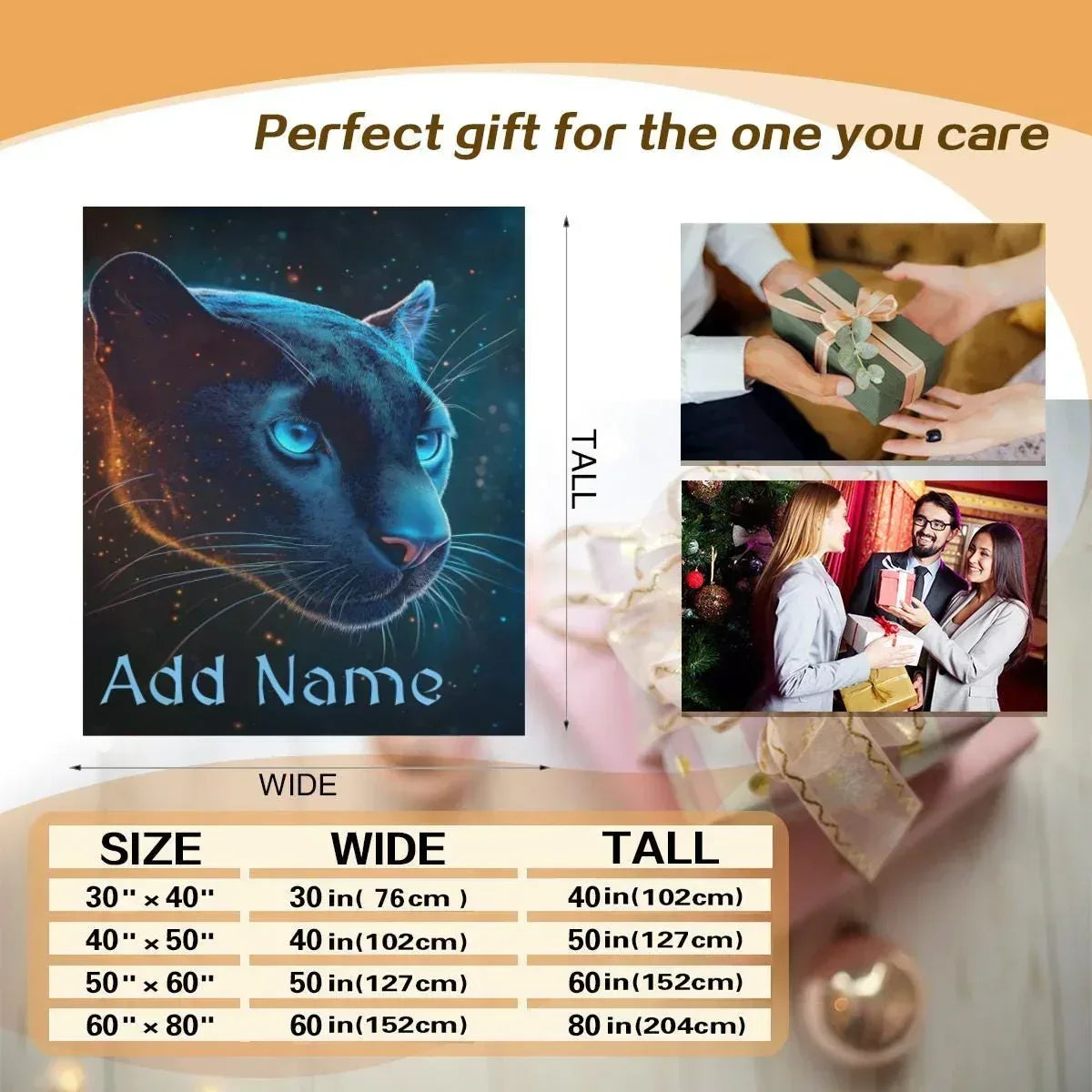 Personalized Black Panther Blanket: Cosmic Starry Night Soft Throw, Soft Flannel Fleece - Dream Dragons