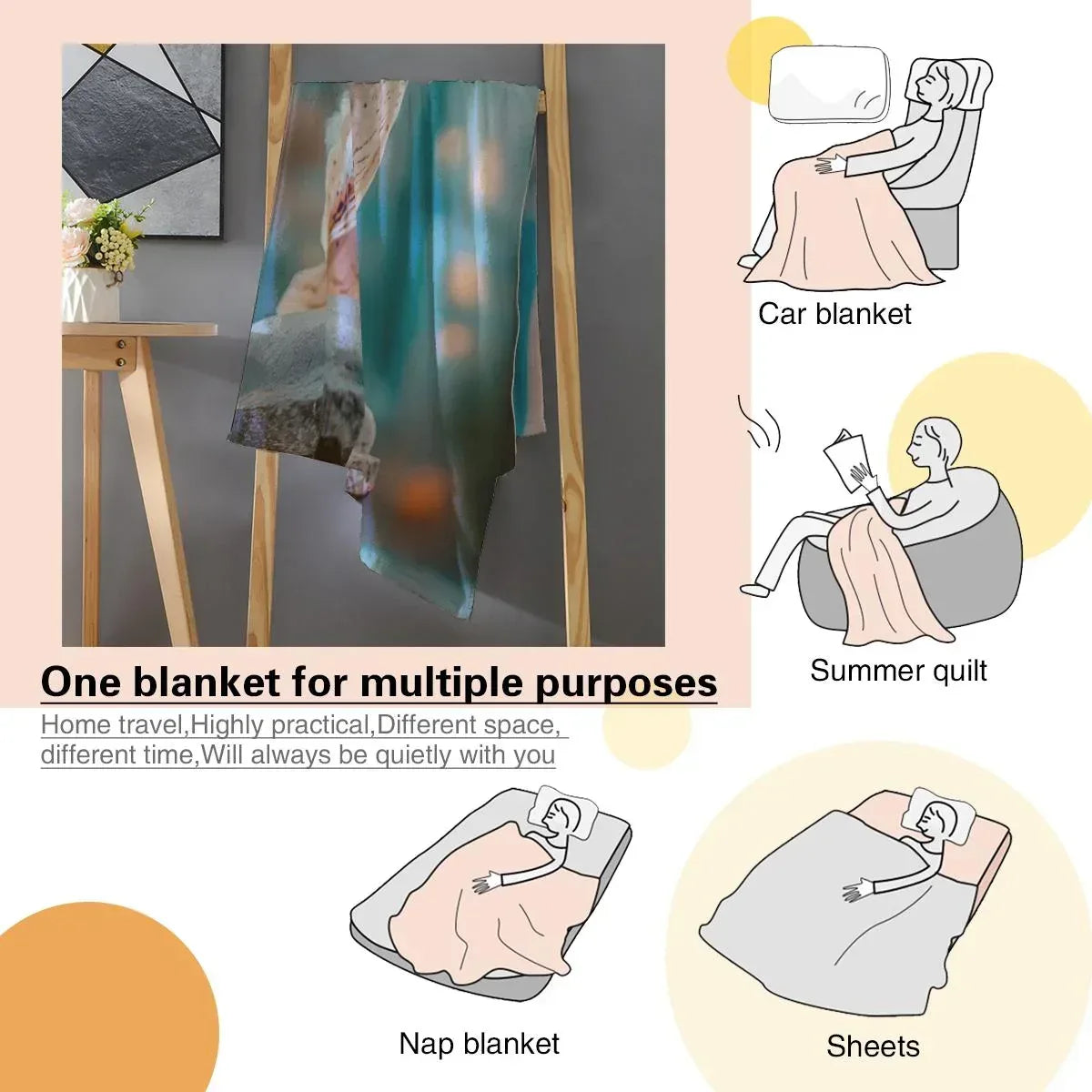 Personalized Wizard Owl Blanket – Magical Flannel Fleece Throw, Name Gift - Dream Dragons